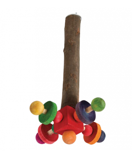 Parrot-Supplies Wooden Twirler Perch Spinning Parrot Toy Large Parrot-Supplies Wooden Twirler Perch Spinning Parrot Toy Large